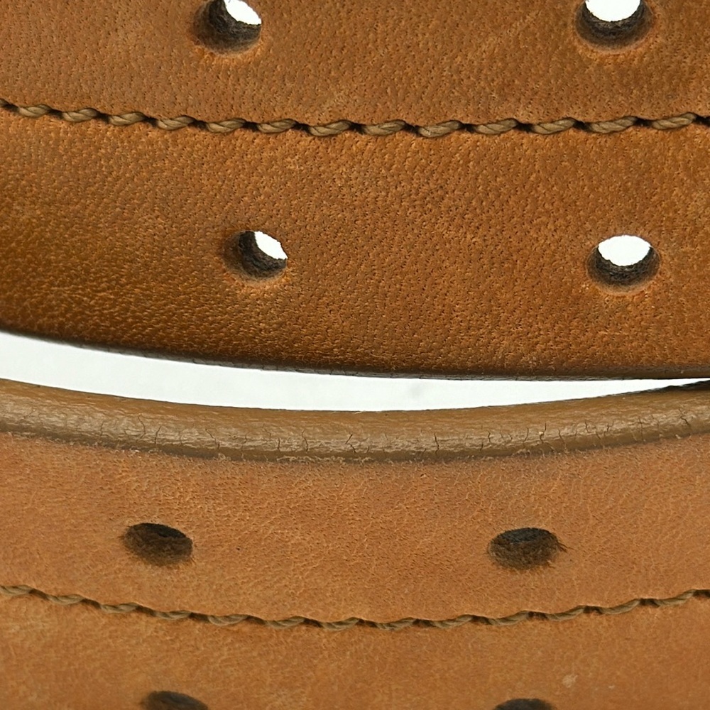 Shinola Detroit rare two-prong tan leather belt, size 42 - Picture 9 of 9